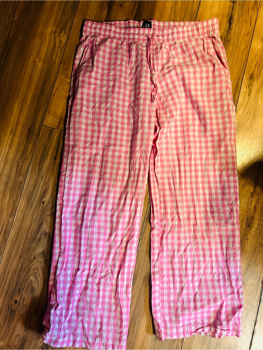 GAP Pink Gingham Lounge Pajama Pants